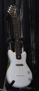 Handcrafted Electric Bluebird Ukulele--White Enamel